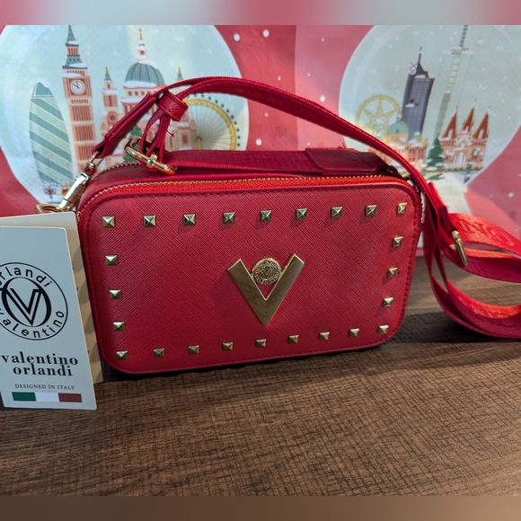 Valentino Orlandi Studded Camera Crossbody Bag - Picture 2 of 10